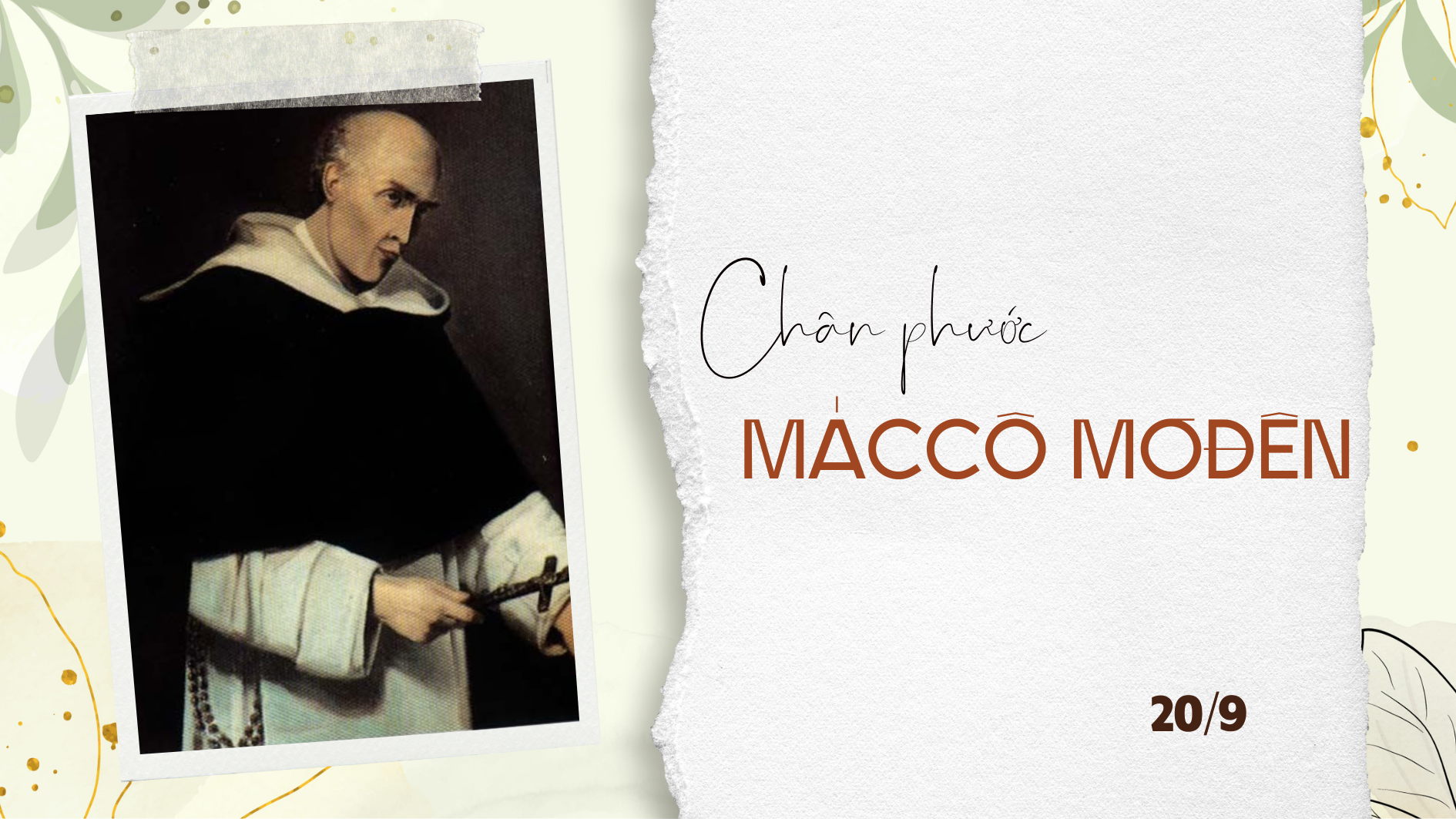 Ngày 20/9 Chân phước Mác-cô Mơ-đên